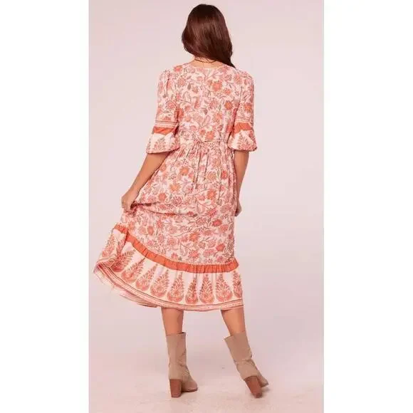 NWT Band Of The Free Savara Dress Floral Ruffled Bohemian Womens Small - Picture 3 of 9